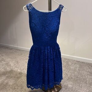 City Triangles Deep Blue Homecoming/Prom Dress